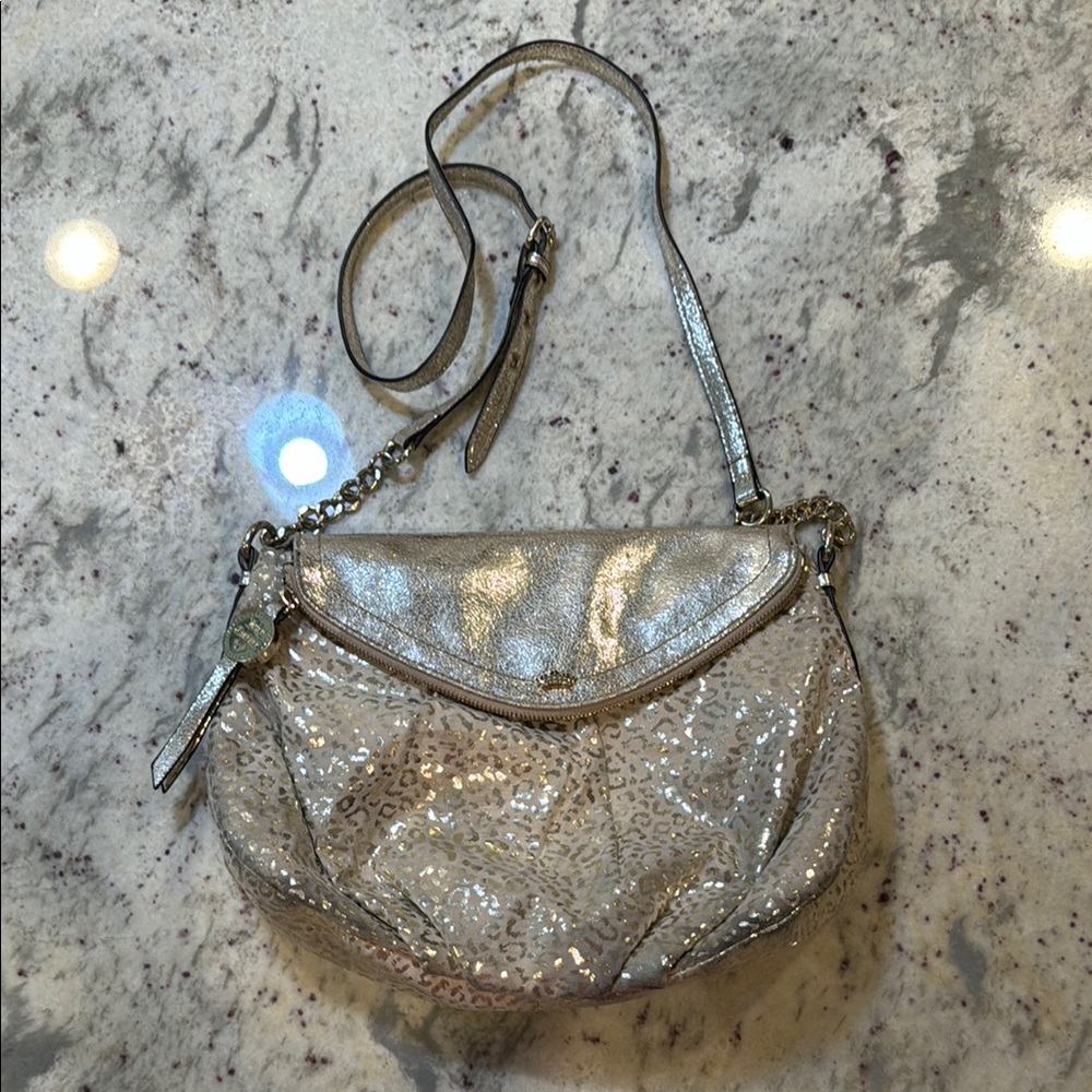 RARE Juicy Couture vintage Y2K gold metallic Crossbody Bag